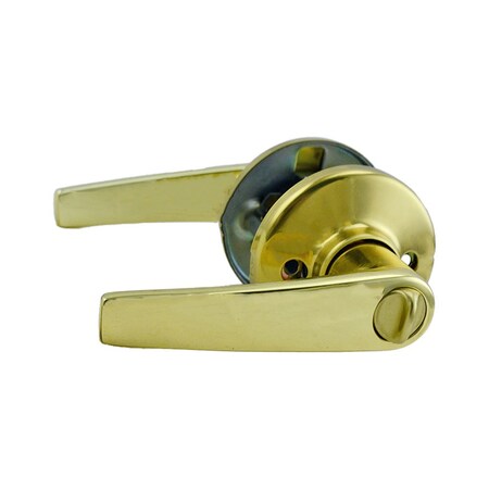 Kwikset Delta Lever Privacy Door Lock with New Chassis and 6AL Latch and RCS Strike Bright Brass Finish 300DL-3V2